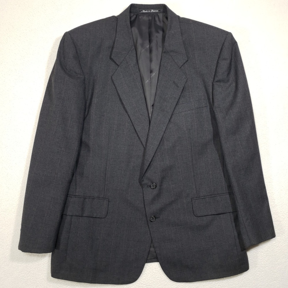 Pierre Balmain Blazer Mens 46 Reg Gray‎ Pinstripe Suit Jacket Luxury Sport Coat